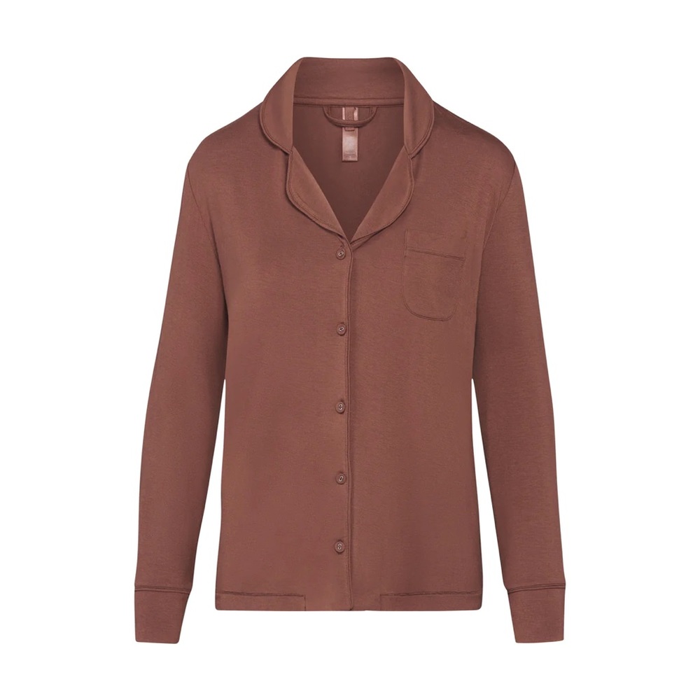 SKIMS SLEEP BUTTON UP TOP